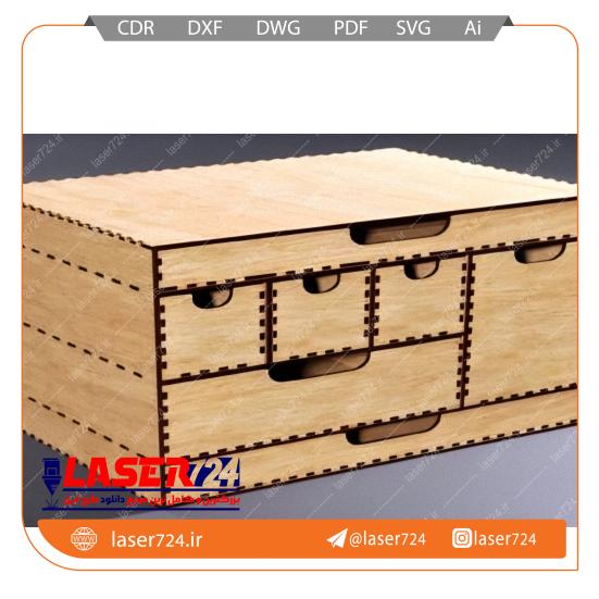 تصویر الگو برش لیزر کشو نظم دهنده #1